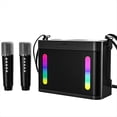 thumbnail image 1 of Subwoofer Wireless Bluetooth Speaker Colorful Light Portable Family Party Karaoke Machine with 2 Microphones Stereo, 1 of 8