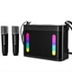 thumbnail image 1 of Altavoz Bluetooth Inalámbrico con Subwoofer y Luz Colorida, Portátil, para Fiestas Familiares, Karaoke con 2 Micrófonos Estéreo., 1 of 5