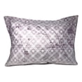 thumbnail image 2 of DaDa Bedding 2-Pack Purple Grey Floral Cherry Blossom Pillow Cases - Queen Size 20" x 30" (8318), 2 of 7