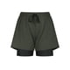 thumbnail image 3 of Ceisia Men's Fake Two Piece Double Layer Quick Dry Breathable Sports Fitness Shorts Cropped Training Pants Army Green Size-M Gifts, 3 of 5