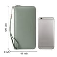 thumbnail image 4 of SENDEFN Wristlet RFID Blocking Women's Card Wallet, Gray Green, 4 of 7
