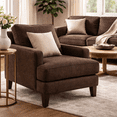 thumbnail image 3 of Liz Jordan Hill Brown Luxury Brindle Upholstery Fabric by The Yard Pet Friendly Water Cleanable Stain Resistant Aquaclean Material for Furniture and DIY Ac Marina 111 Cigar Sample Swatch, 3 of 8