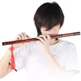 thumbnail image 1 of Rdeghly Dizi Instrument,Flute Kit,E‑Key Bamboo Flute Selected Dry Bitter material Traditional Dizi Instrument Set ZD‑02, 1 of 8