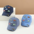 thumbnail image 4 of ZHOGXU Kids Baseball Cap Car Embroidered Adjustable Sun Protction Hat For Spring Summer Weekend Outings Vacations Beach Activities,Blue,One Size, 4 of 4