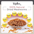 thumbnail image 3 of Rinlex Dried Mealworms 2 lb- High Protein Treat for Birds, Bluebird, Gecko, Lizard, and Poultry, 3 of 8