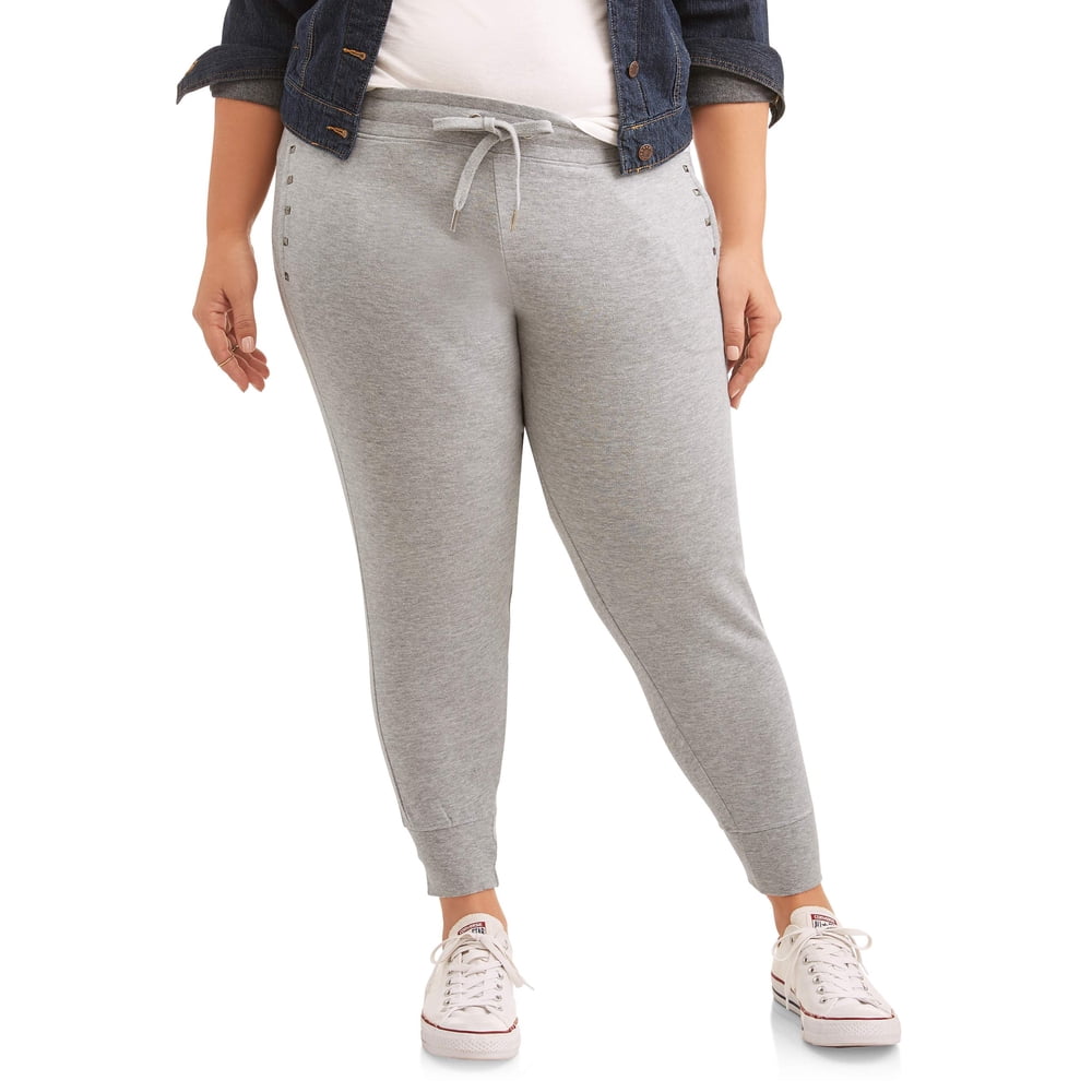 New York Laundry New York Laundry Athleisure Women's Plus Pant Jogger with Stud Detail