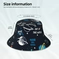 thumbnail image 6 of Bingfone Space Bucket Hat For Men Women,Packable Reversible Printed Sun Hats,Fisherman Outdoor Travel Hiking Beach Caps, 6 of 9