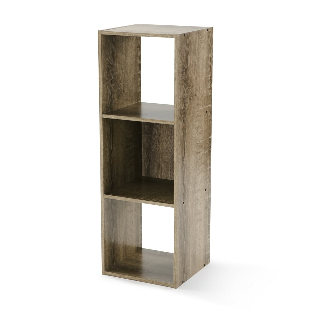 Mainstays 3 Cube Storage Organizer, Rustic Brown