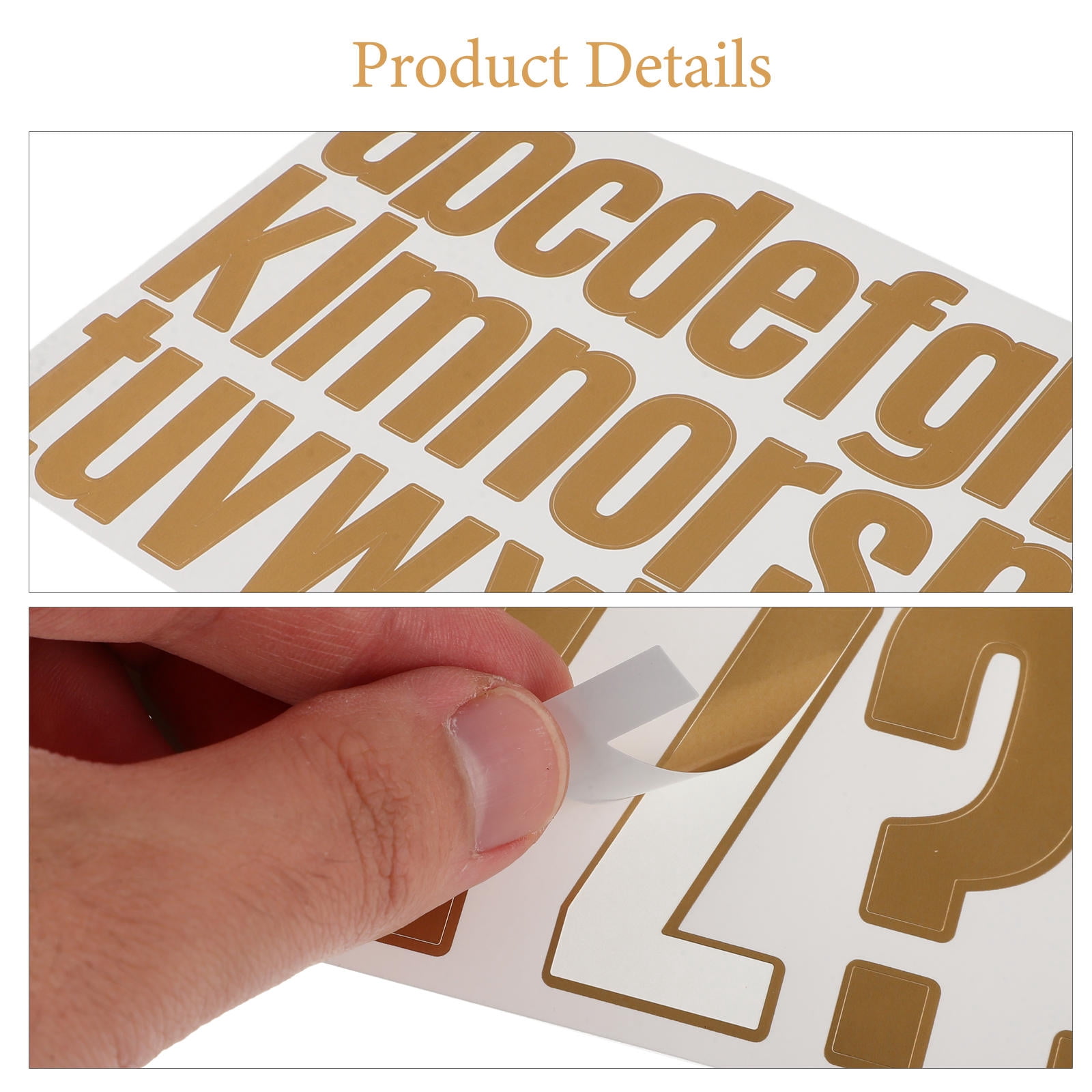Hemoton 4 Sets Alphabet Stickers 2 Mailbox Numbers Labels Golden
