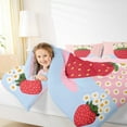 thumbnail image 5 of Manfei Red Strawberry 2pcs Bedding Comforter Set,Floral Daisy Twin Comforter Sets,Cartoon Flower Breathable Bedding Set,Microfiber Kawaii Room Decorative,Reversible, 5 of 8