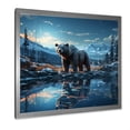 thumbnail image 4 of Designart "Abstract Bear In Synchronization I" Animals Bear Picture Framed Canvas Wall Art, 4 of 5