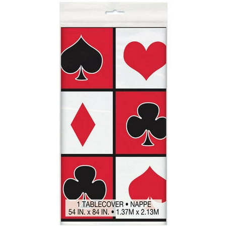 - (3 Pack) Plastic Casino Party Table Cover, 84