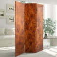 thumbnail image 6 of Oriental Furniture 6 ft. Tall Burl Wood Pattern Canvas Room Divider - 3 Panel, 6 of 7