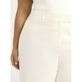 thumbnail image 4 of Scoop Women's and Women’s Plus Linen Blend Tailored Wide Leg Pants, Sizes 0-26W, 4 of 5