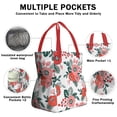 thumbnail image 3 of Pioneer Flower Floral Print Pattern Drawstring Lunch Bag Women - Drawstring Lunch Bag Insulated for Work Office - Stain-Resistant Large Lunchbags for Women with Multi-Pockets, 3 of 6