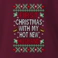 thumbnail image 3 of First Christmas With My Hot New Husband Wife Classic Newlywed Matching His and Hers Couples Sweatshirt Christmas Matching Couple Crewneck Sweater, 3 of 6