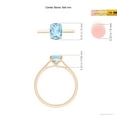 thumbnail image 4 of ANGARA Natural Prong-Set Cushion 1.2 ct Aquamarine Solitaire Ring in 14K Rose Gold for Women (Size-8x6mm) | March Birthstone, Birthday, Anniversary, Jewelry Gift for Women | Natural Aquamarine Ring, 4 of 9