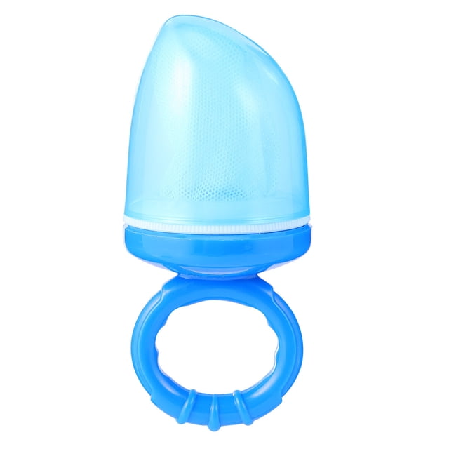 EeaseMX Chupete calmante de frutas y verduras, bolsa de malla para masticar, alimentador para bebés mayores de 6 meses (azul)
