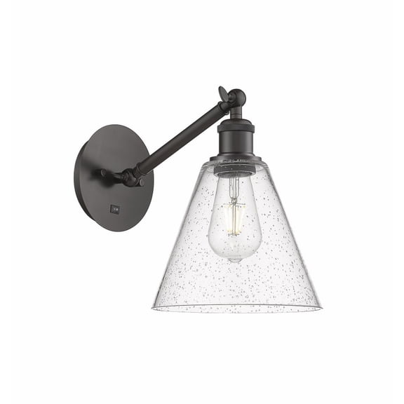 317-1W-OB-GBC-84-LED-Innovations Lighting-Athens - 1 Light Wall Sconce In Industrial Style-12.38 Inches Tall and 8 Inches Wide Oil Rubbed Bronze Seedy