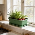 thumbnail image 4 of Rewenti Extra Large Rectangular Planting Container with Integrated Drainage Tray Ultimate Gardening Solution for Balcony Patio and Indoor Spaces, 4 of 6
