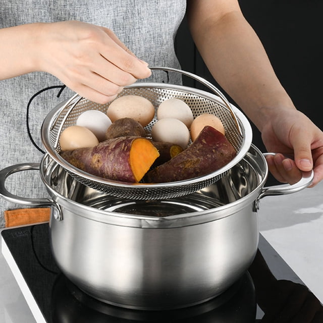 FENGGUIQU Home Steamer Basket Made of Stainless Steel with Perforated Design for Even Steaming
