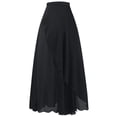 thumbnail image 2 of XINPING Boho Skirts for Women Midi Length Relaxed Regular Fit Solid Color Soft Vacation Outfits Long Skirts for Women Boho Maxi Skirt with Pockets, 2 of 3