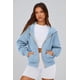 thumbnail image 5 of Sudadera PRETTYGARDEN con capucha y cremallera, forro polar, azul cielo, S, 5 of 8