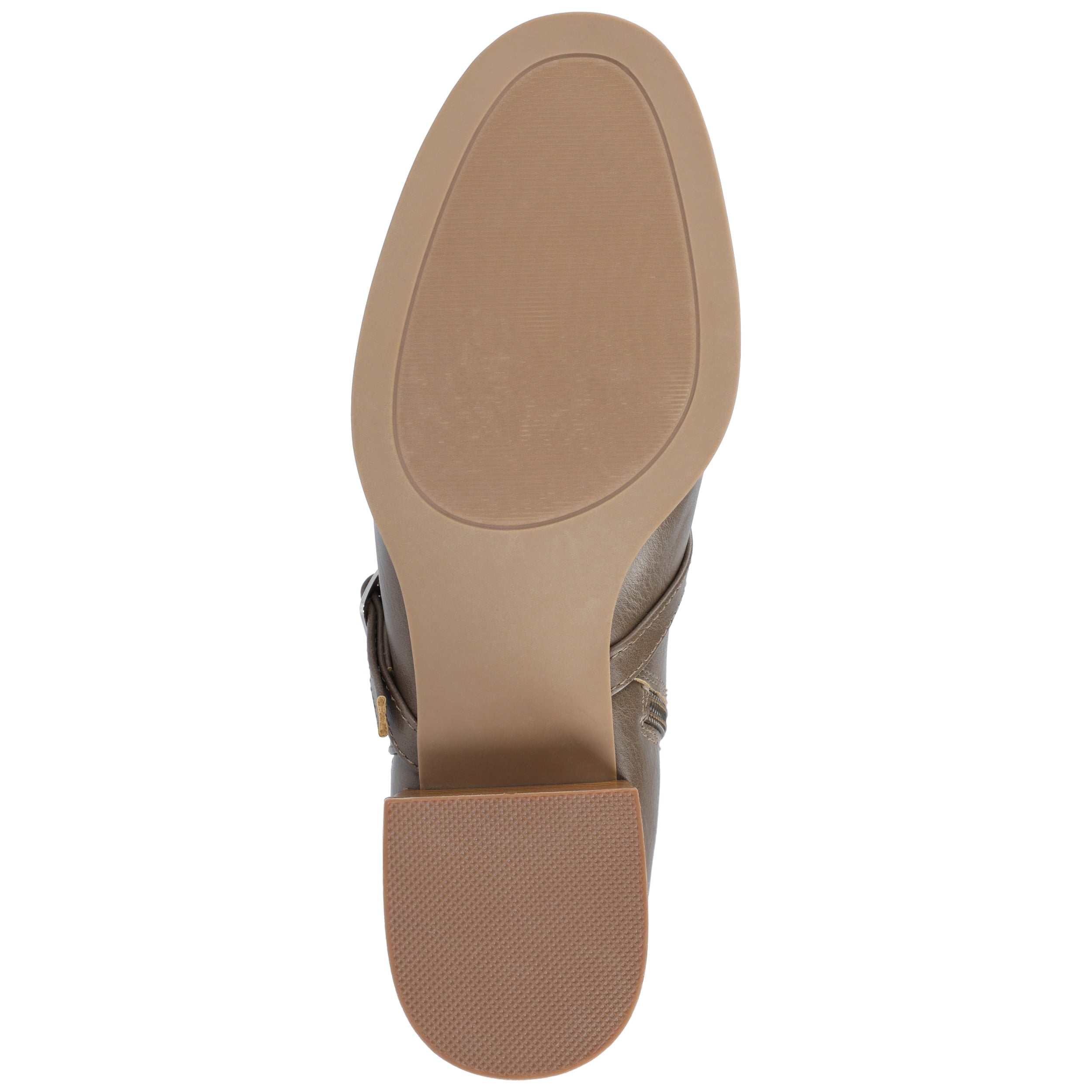 Journee Womens Elettra Stacked Block Heel Round Toe Boots