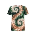 thumbnail image 4 of Stamzod Mens Casual Shirts Short Sleeve Tie Dye Graphic Tees Men Crew Neck Gym Workout T Shirt Coffee C XXL, 4 of 5