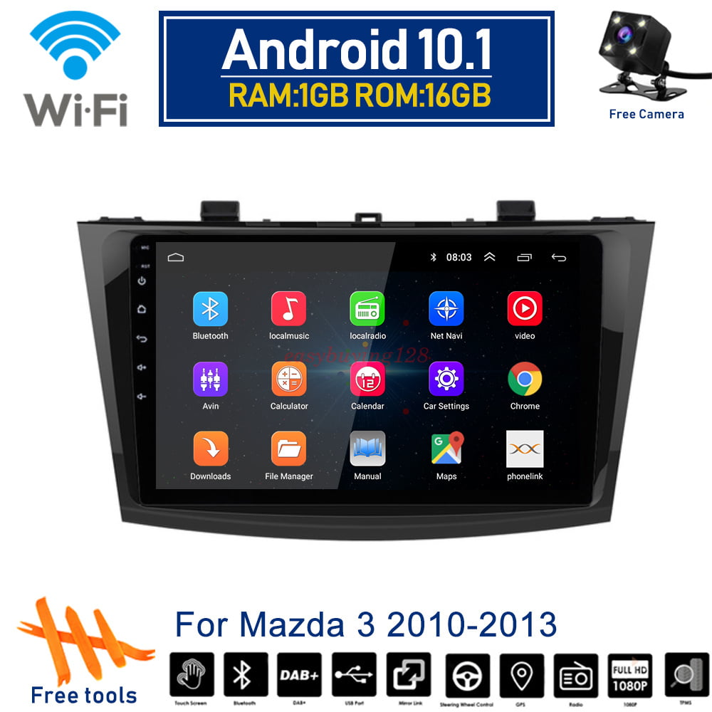 9/" Android 10.0 1+16GB Car Stereo GPS Navi FM AM WIFI w// Camera for Mazda3 04-09