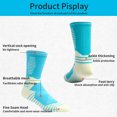 thumbnail image 3 of Hehanda Men's Professional Mid-Calf Basketball Socks - Thickened Towel Bottom Athletic Socks, 3 of 6