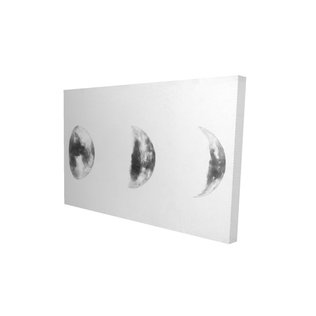 Noir et Blanc Éclipse - Toile 24"x36 Pouces - Impression à la Demande