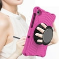 thumbnail image 3 of Dteck Kids Case for Samsung Galaxy Tab A 10.1 inch 2019 SM-T510/T515/T517, Heavy Silicone Shockproof Case Kids Friendly Cover with Shoulder Strap/Handle Stand, Rose, 3 of 7