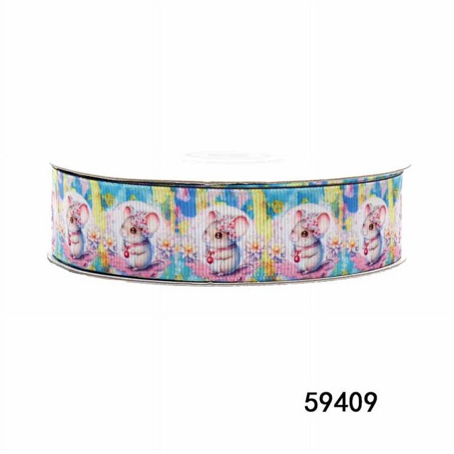 10Yards Animal Fabric Ribbons Printe Horse Rabbit Cartoon Grosgrain Ribbon for Hairbows Crafting Supplies Sewing Accessories Jiayi
