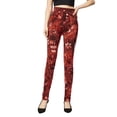 thumbnail image 2 of Xysaqa Womens Skinny Jeans Look Leggings, High Waisted Stretch Butt Lifting Jeans Casual Fake Denim Leggings Long Pants S-3XL, 2 of 7