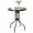 24‘’ Round, variant on Glass Patio Table with Umbrella Hole, 32" Square Outdoor Dining Table Steel Tempered Glass Patio Tables Outdoor Tables for Balcony Garden Deck