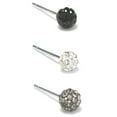 thumbnail image 4 of Marisol & Poppy Crystal Ball Stud Set in Sterling Silver for Women, Teen, Unisex, 4 of 5