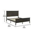 thumbnail image 5 of Merrick Lane Solid Wood Platform Queen Size Bed Frame with Slatted Foundation, Engineered Wood Headboard and Footboard in Dark Gray, 5 of 10