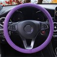 thumbnail image 3 of Ice Silk Breathable Microfiber Steering Wheel Cover for Various Vehicles Anti- and Anti-scratch Comfortable Grip Easy to Install, 3 of 5