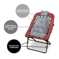 thumbnail image 5 of Zenithen Foldable Rectangular Air Mesh Outdoor Indoor Bungee Gaming Dorm Chair, Burgundy/Grey, 5 of 5