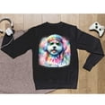 thumbnail image 5 of Hippie Bichon Frise Portrait Watercolor Tie-Dye Vintage Styles Sweatshirt Unisex Merch Bichons Dog Lovers Gifts Idea - 00014, 5 of 6
