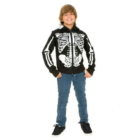 Halloween Skeleton Sweatshirt Hoodie Boy