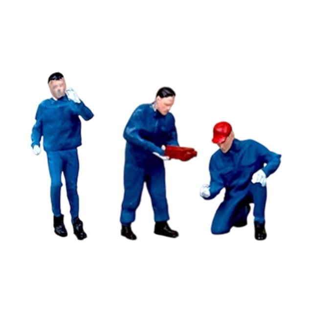 Xuanheng 1/64 Repairman Figure Ornament Miniature People Model Micro Landscapes Decor 3PC