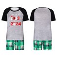 thumbnail image 4 of Awdenio Women Christmas Pajamas for Family Xmas Matching Sets Short Sleeve Shirts and Plaid shorts Santa Christmas Tree Sleepwear Two-piece Sets, 4 of 6