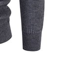 thumbnail image 4 of Levmjia Men's Stand Collar Jacket Double Zip Up Sweater Winter Knit Jacket for Men Casual Elastic Knit Outwear Warm Nylon Spandex Fleece Lined Sweater Slim Fit Pullover M-4XL, 4 of 5