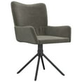 thumbnail image 2 of vidaXL Swivel Dining Chairs 2 pcs Dark Grey Velvet, 2 of 5
