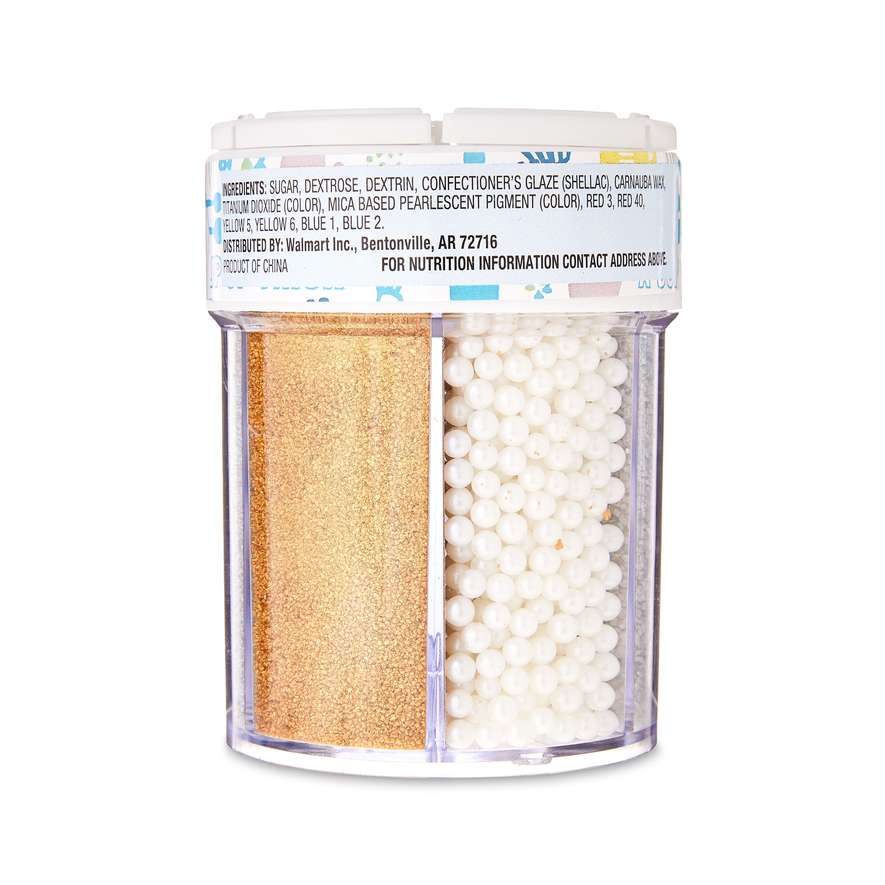 Great Value 6-Cell Gold & Silver Sprinkles Mix, 7 oz
