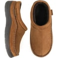 thumbnail image 2 of Men's Slip On Moccasin Slippers, Indoor/Outdoor Warm Fuzzy Comfy House Shoes, Fluffy Wide Loafer Slippers, 2 of 8
