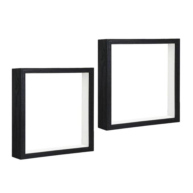 Marco de fotos 3D de madera para relleno, marco de decorativo de pared ligero de escritorio creativo para decoraciones de exhibición de hogar Negro Baoblaze Marco de objeto