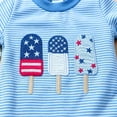 thumbnail image 4 of Curenmufel Summer Newborn Romper Baby Boy Baby Baby Boys Short Sleeve Rompers One-piece Coverall Set 0 3 6 9 12 18 24 Months (Blue,0-3 Months), 4 of 4
